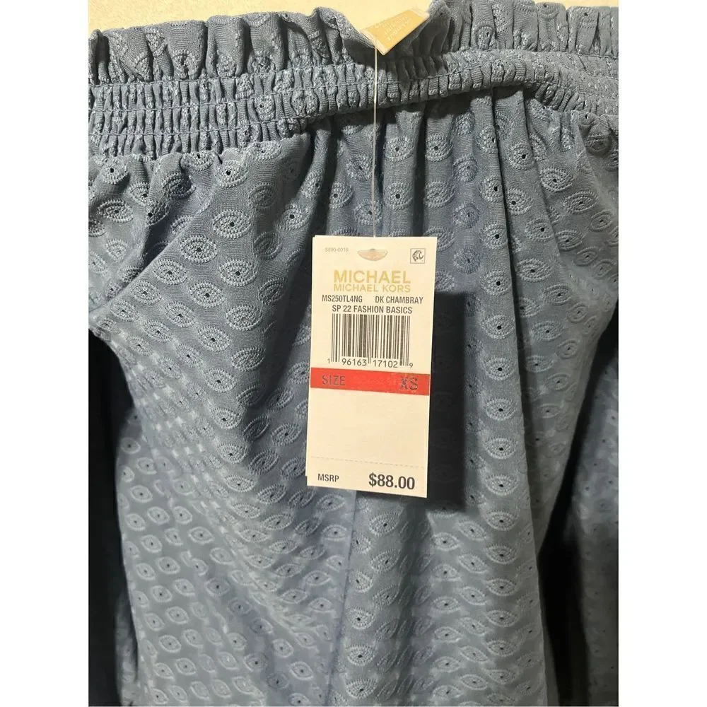 Michael Kors Chambray Off Shoulders Top